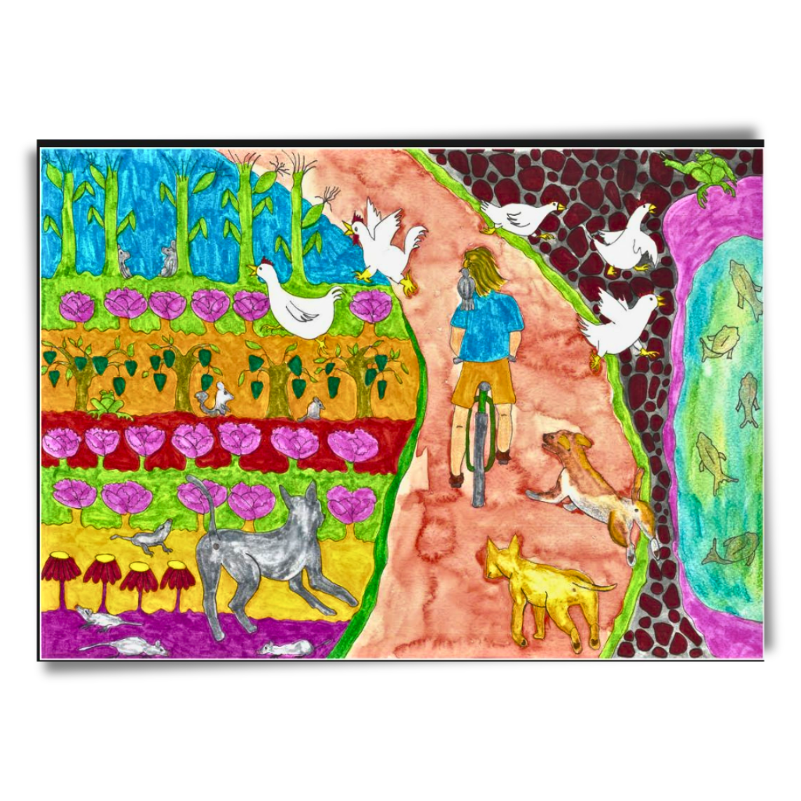 Roger with the Dogs Print