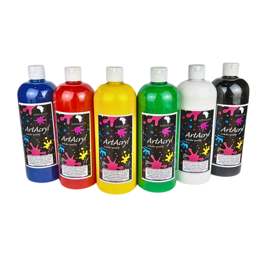 ArtAcryl Poster Paint Bundle - 6 x Premium Scholar Quality Poster Paint