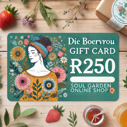 Die Boervrou Geskenkkaart – Handgemaakte liefde vir jou of iemand waarvan jy hou!