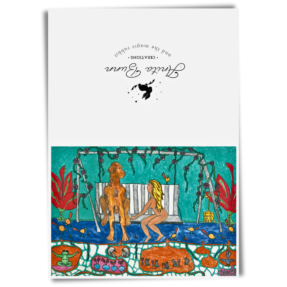 Friend On a Swing Card