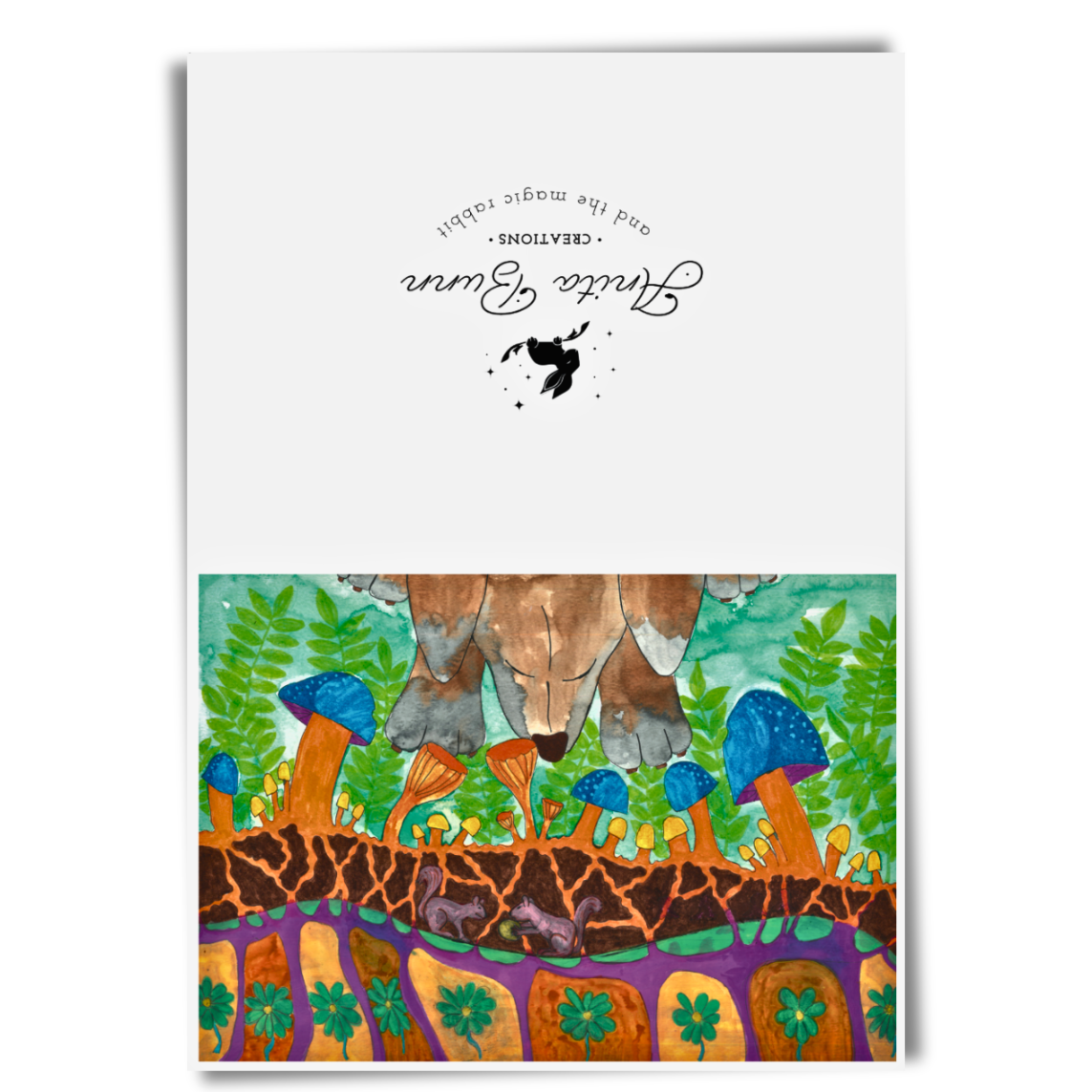 Dog and Squirrels Card