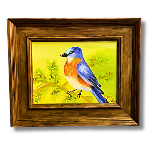 Bluebird on spring branch
