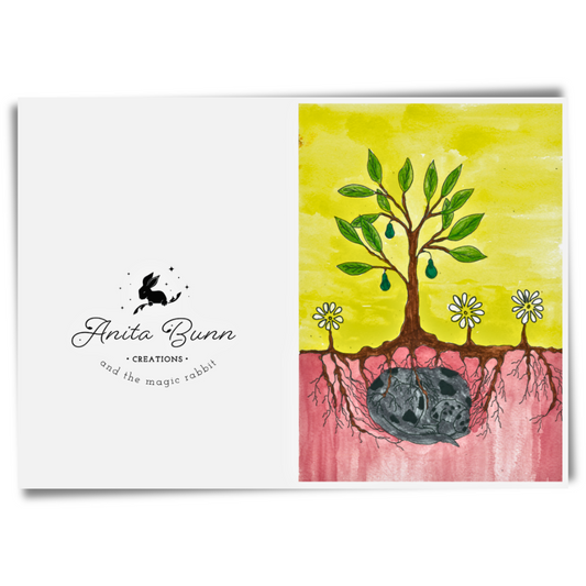 Sam under Avo Tree Card