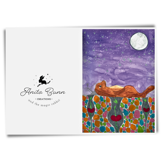 Rabbit Under Stars Card