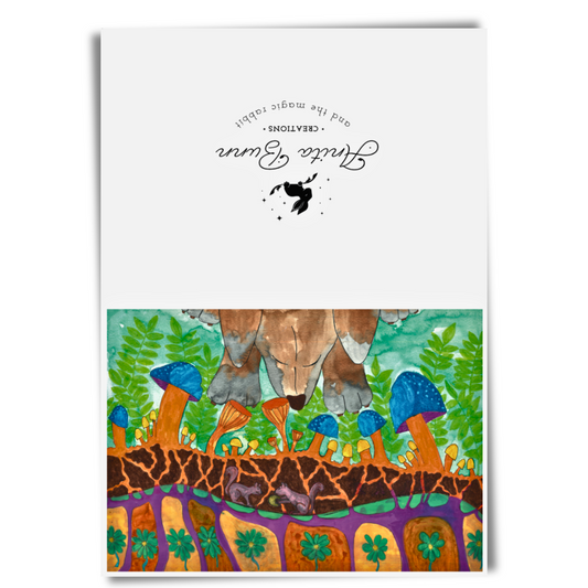 Dog and Squirrels Card