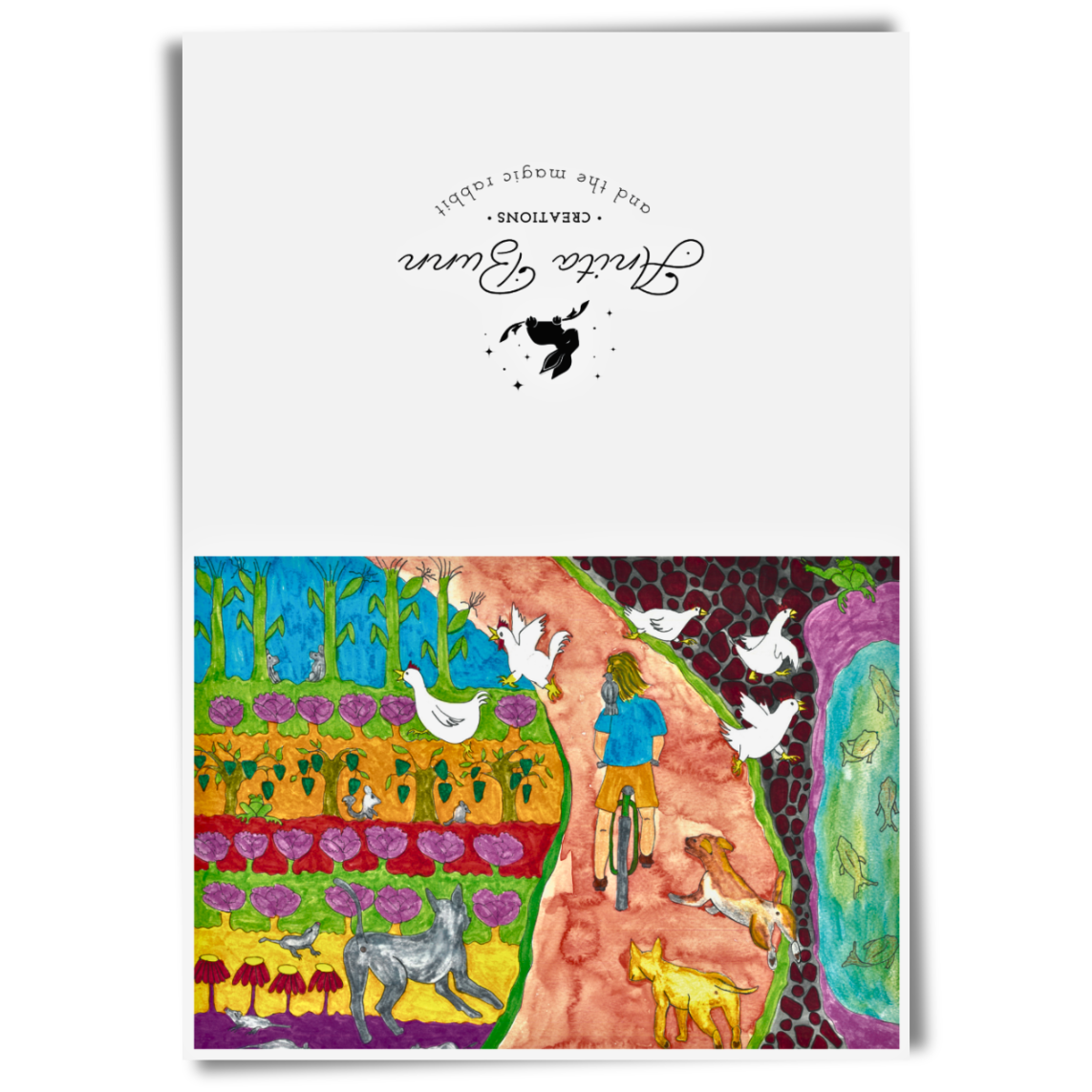 Boy On Bicycle Card