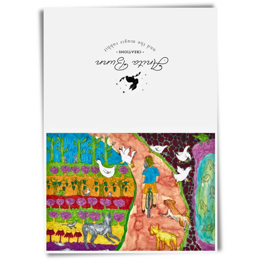 Boy On Bicycle Card